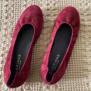 Sabrina's Red Velvet Ballet Flats